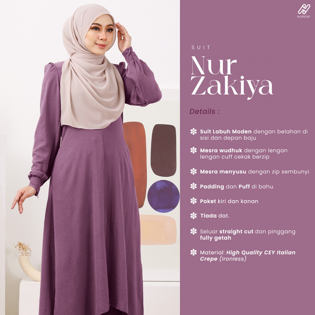 Suit Nur Zakiya - Sweet Pink