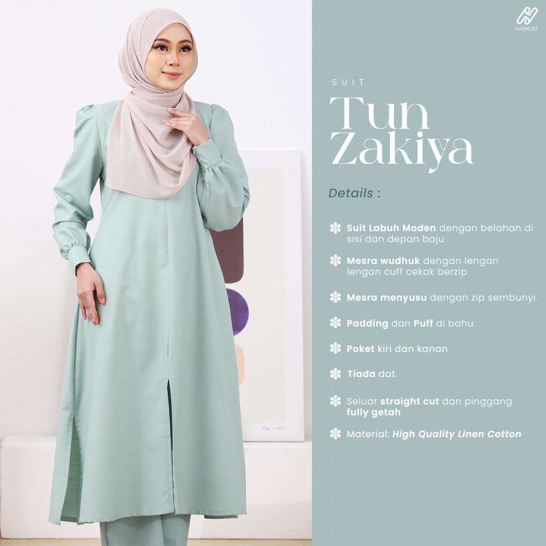 Suit Tun Zakiya - Turkish Blue