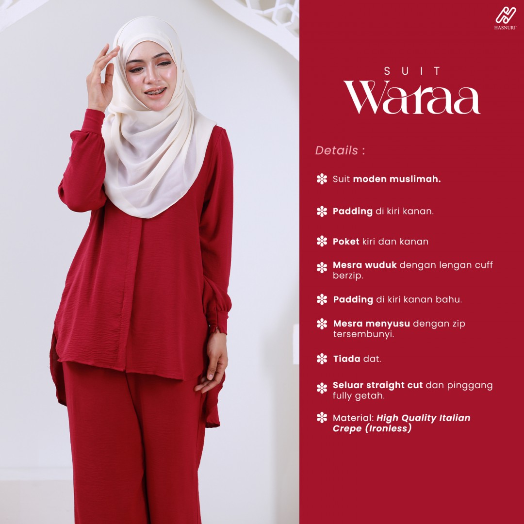 Suit Waraa - Cherry Pink