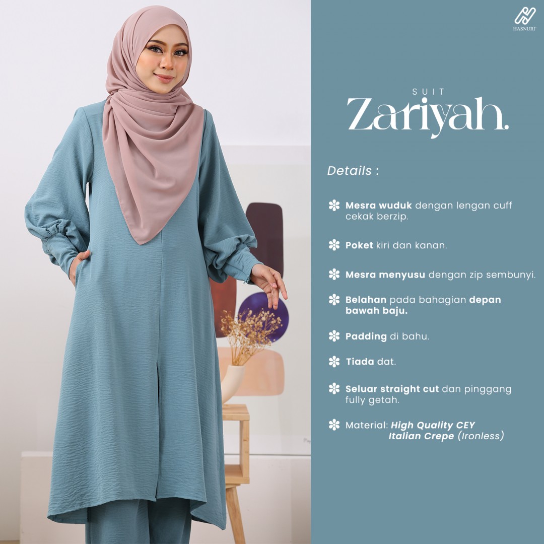 Suit Zariyah - Dusty Mint