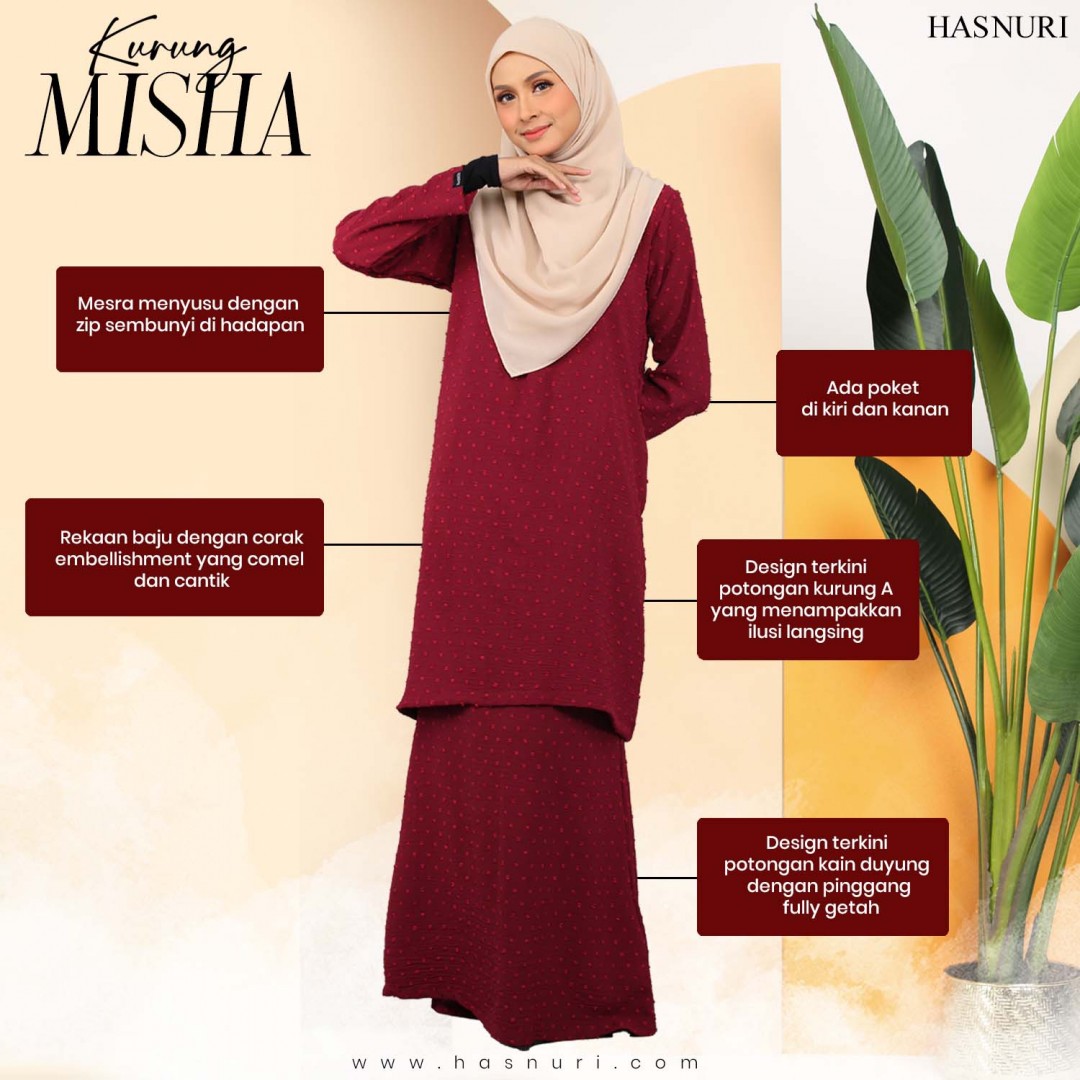 Kurung Misha - Dusty Purple