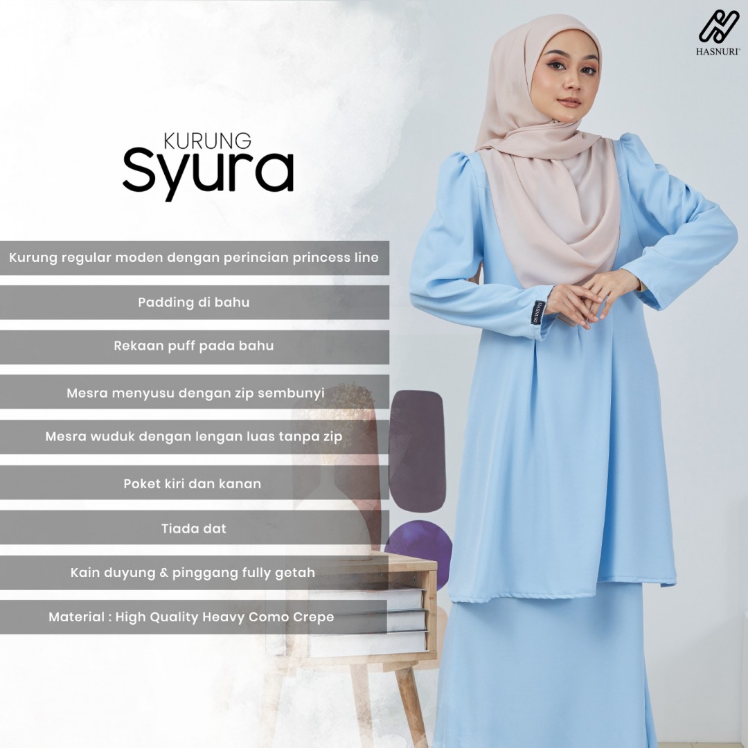 Kurung Syura - Baby Blue