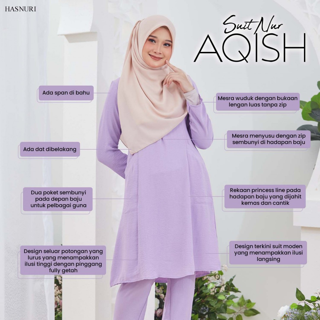 Suit Nur Aqish - Lavender