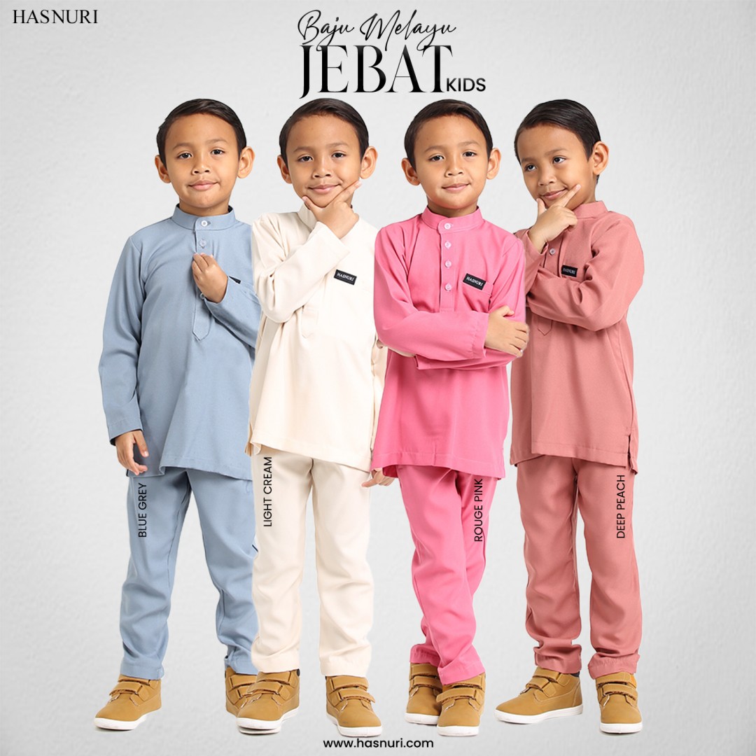 Baju Melayu Jebat Kids - Ocean Blue