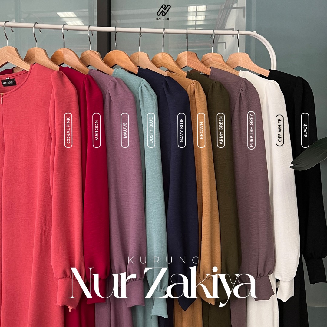 Kurung Nur Zakiya - Coral Pink