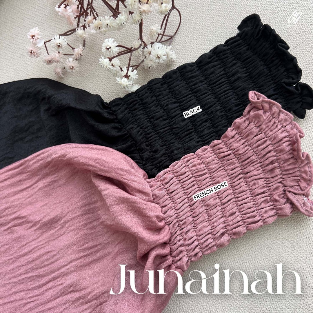 Jubah Junainah (No Khimar) - Black