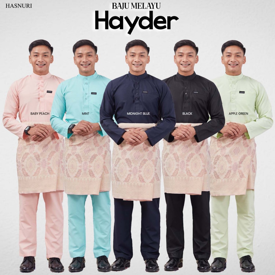 Baju Melayu Hayder - Black