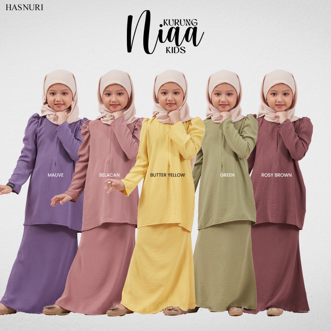 Kurung Niaa Kids - Butter Yellow