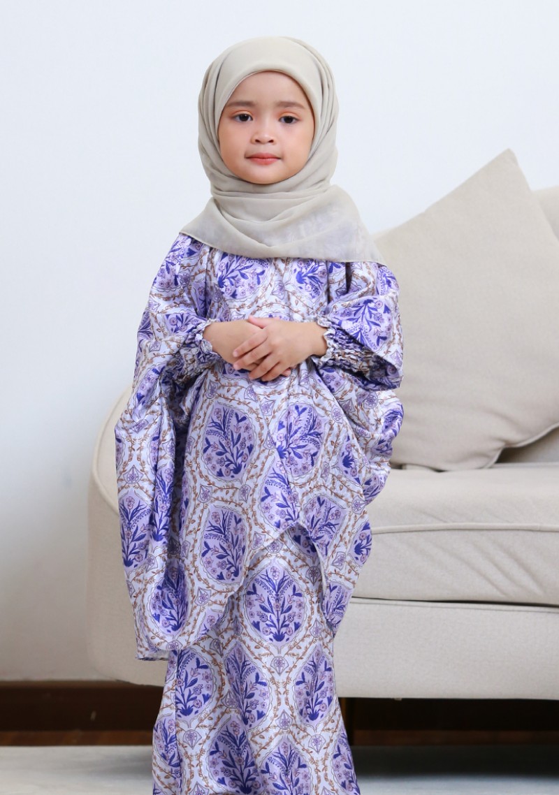 Kurung Wan Naila Kids - Purple