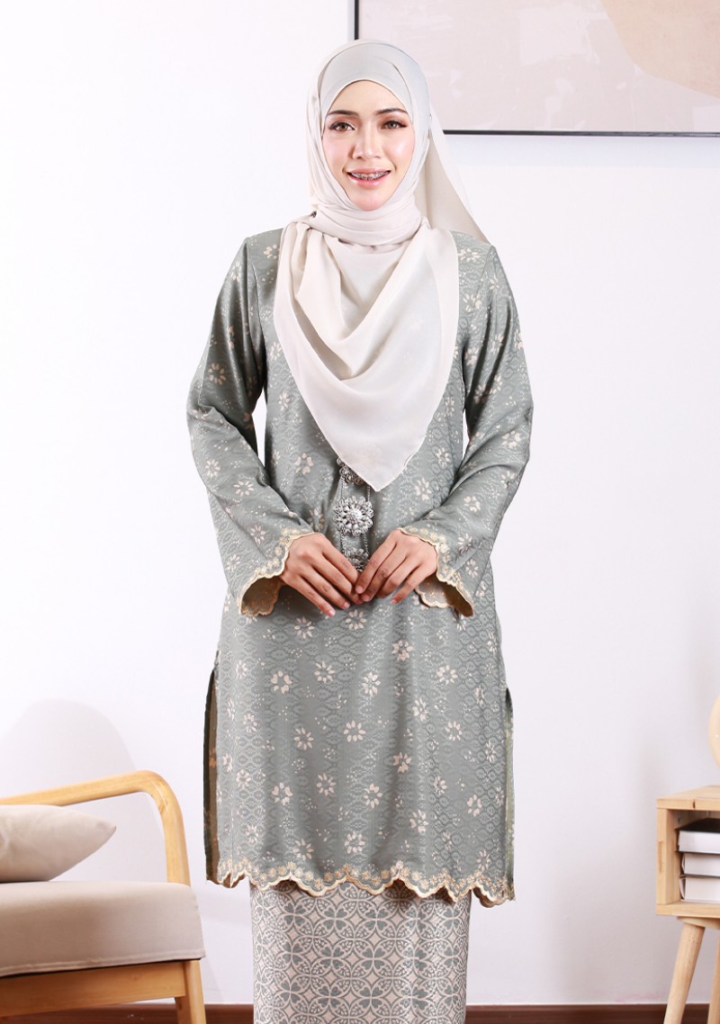 Kurung Ayusari V1 - Sage Green