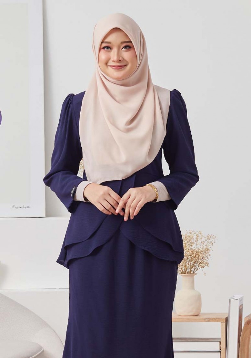 Kurung Meena - Navy Blue