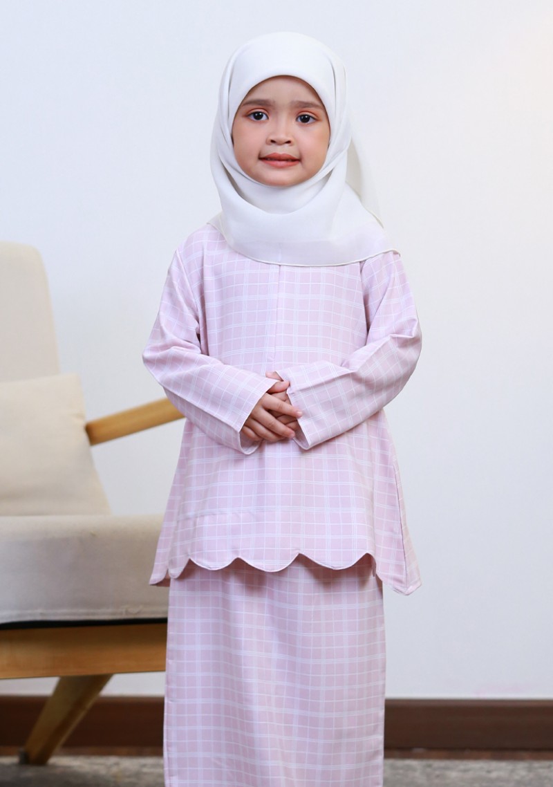 Kurung Dang Hanna Kids - Soft Pink