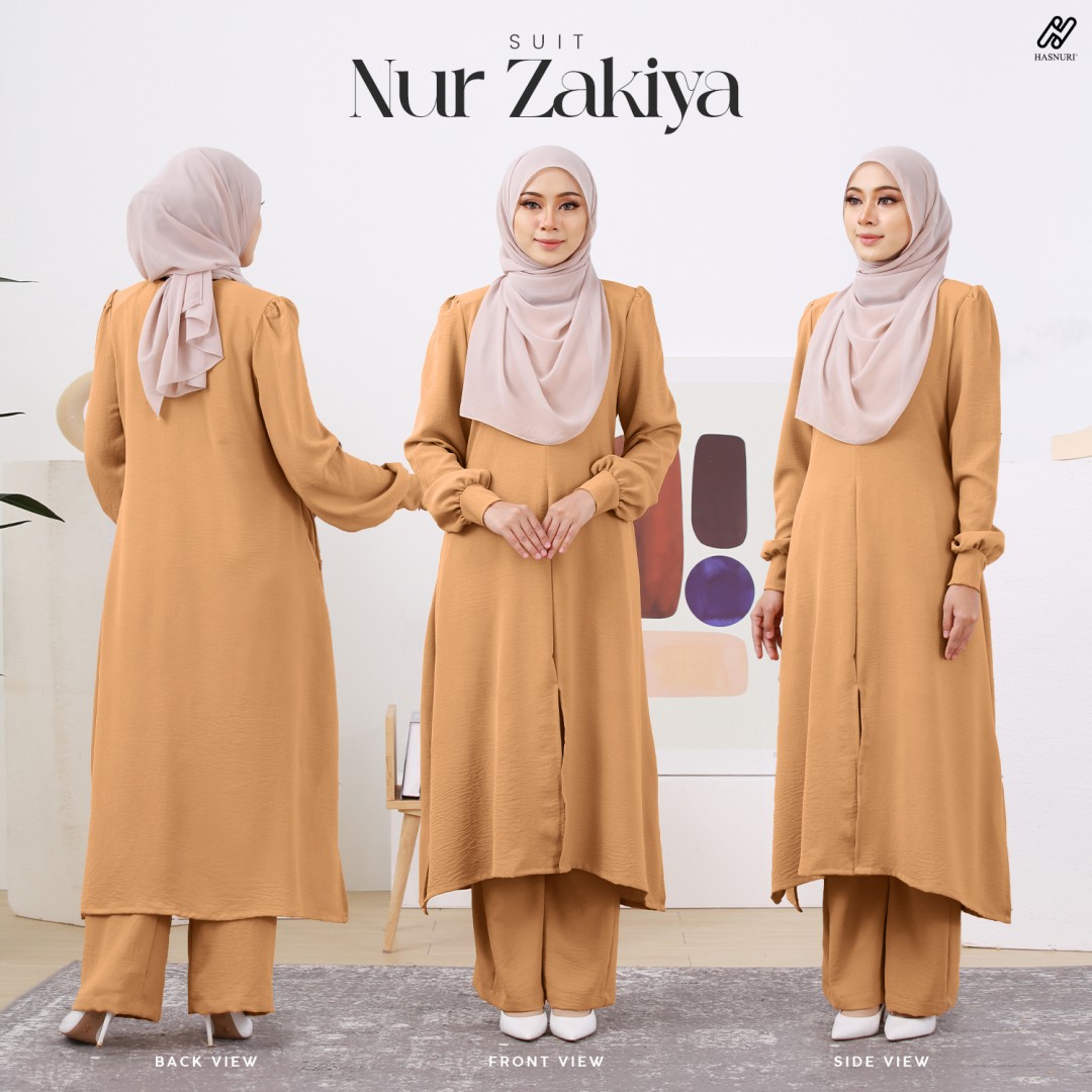 Suit Nur Zakiya - Charcoal