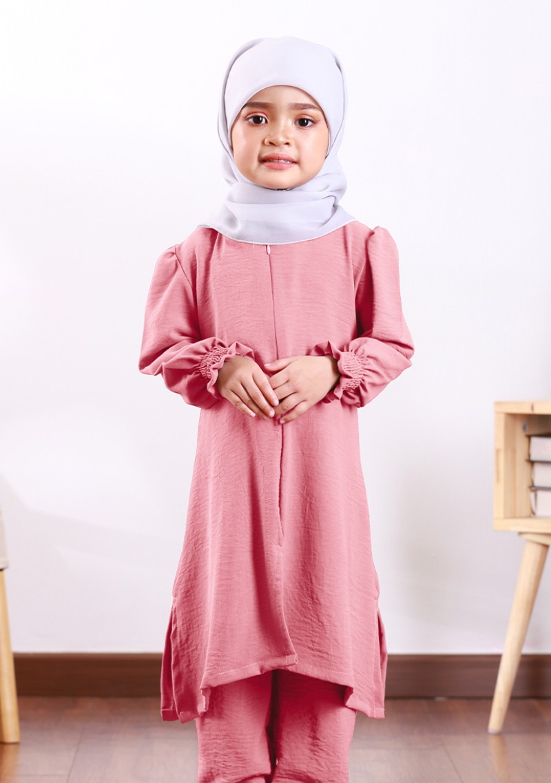 Suit Nur Zakiya Kids - Sweet Pink