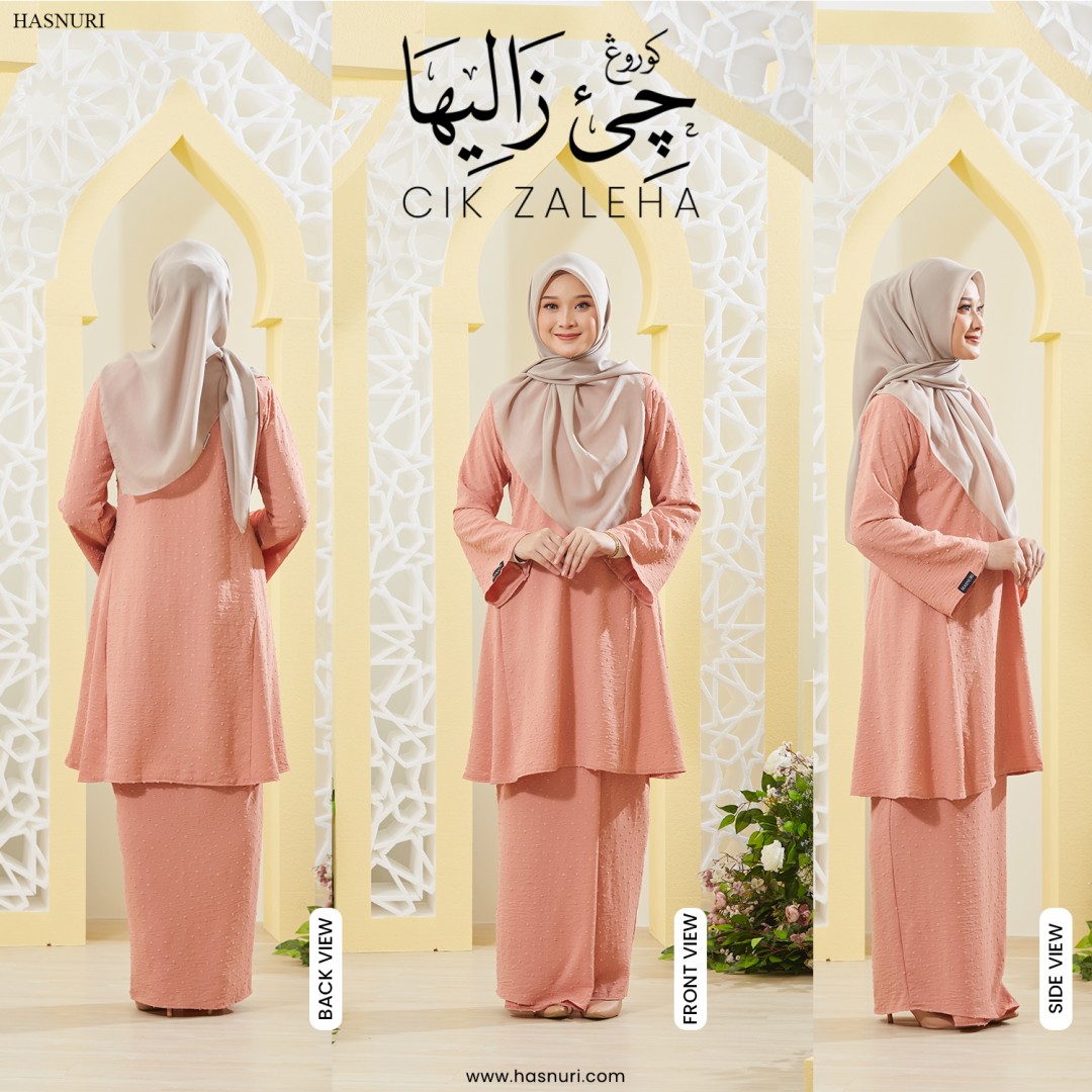 Kurung Cik Zaleha - Orange