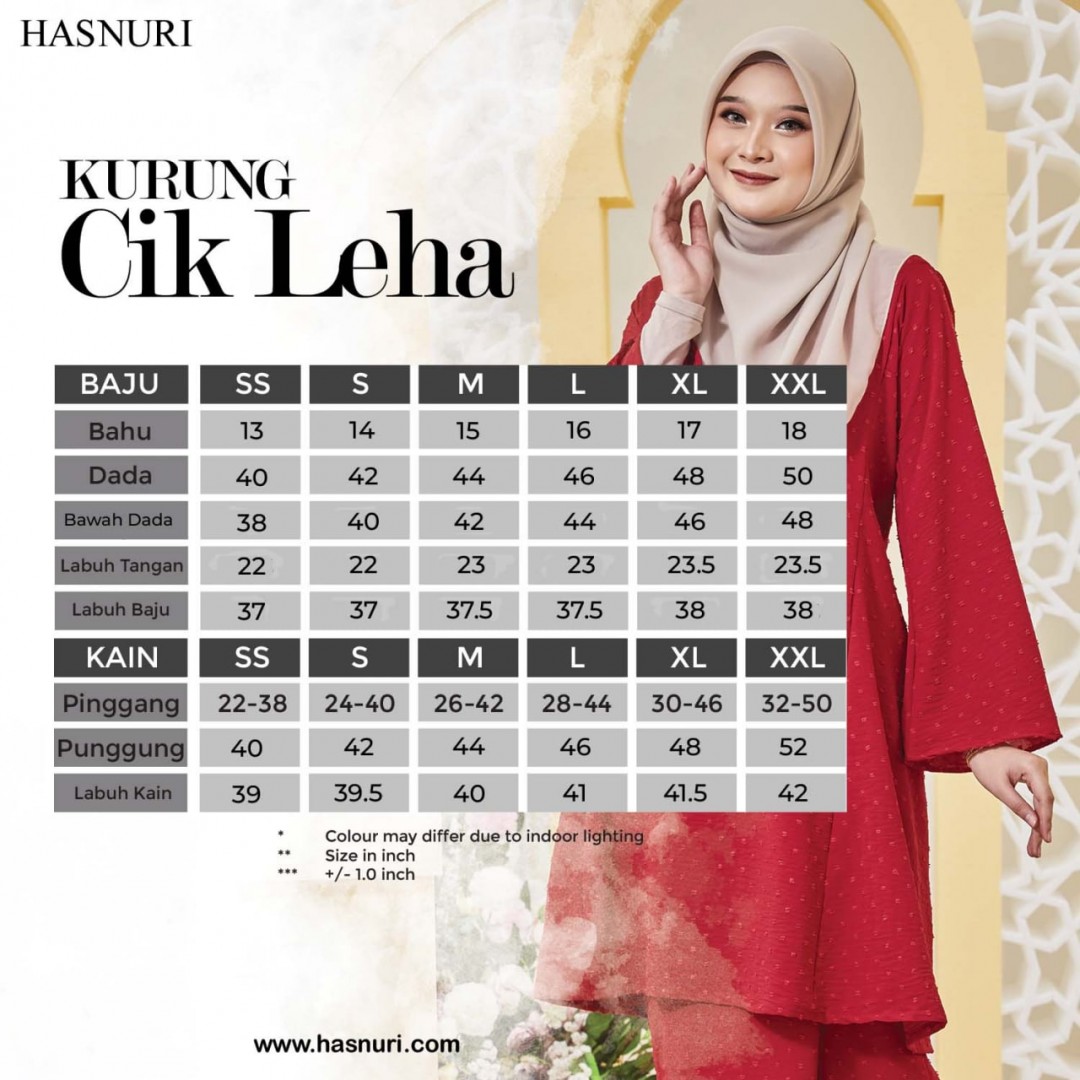 Kurung Cik Leha - White