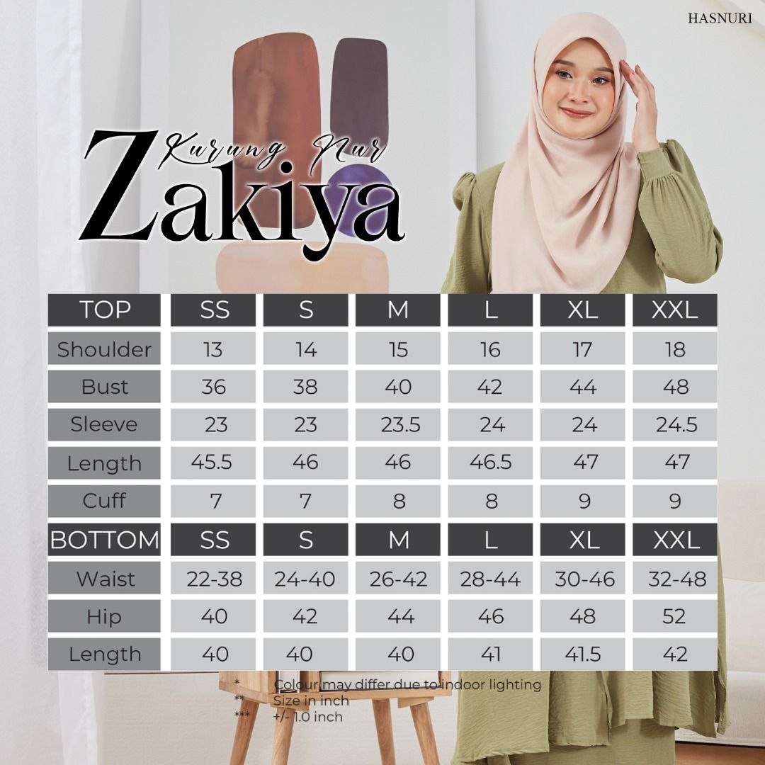 Kurung Nur Zakiya - Dark Orange