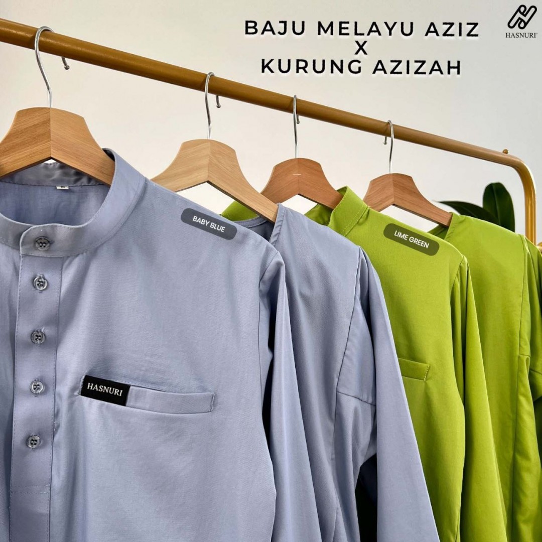 Baju Melayu Aziz - Baby Blue