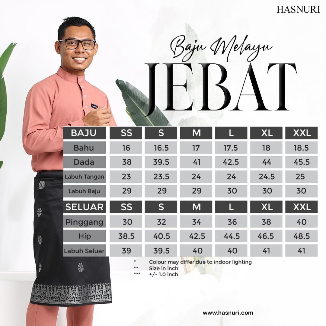 Baju Melayu Jebat - Baby Peach