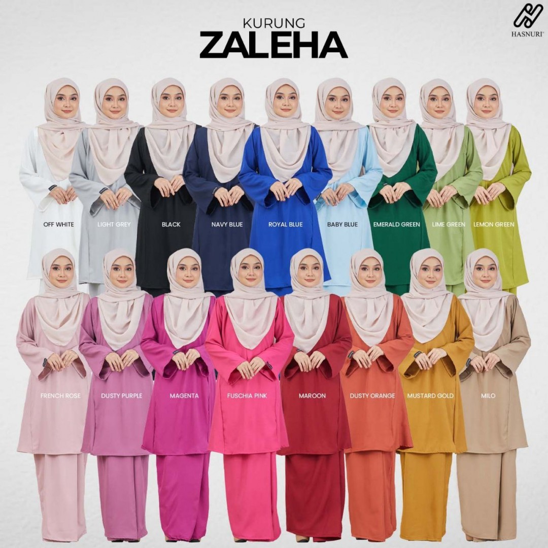 Kurung Zaleha - Dark Pink