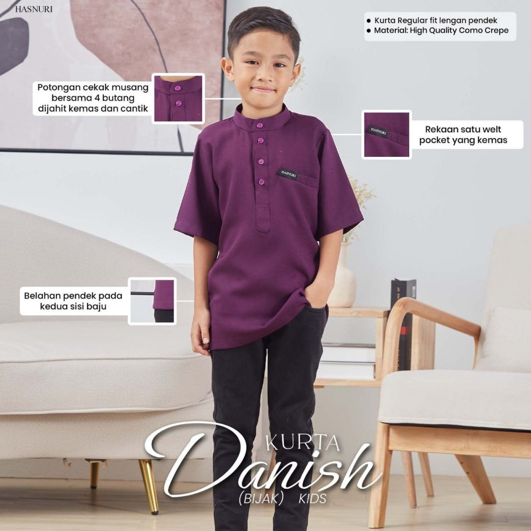 Kurta Danish Kids - Tangerin Orange