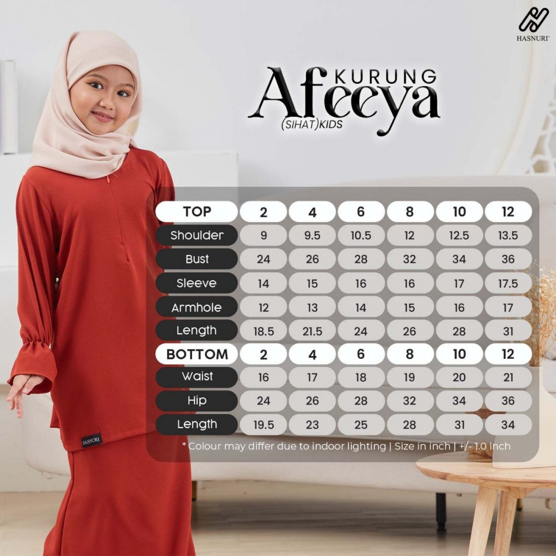 Kurung Afeeya Kids - Vanilla