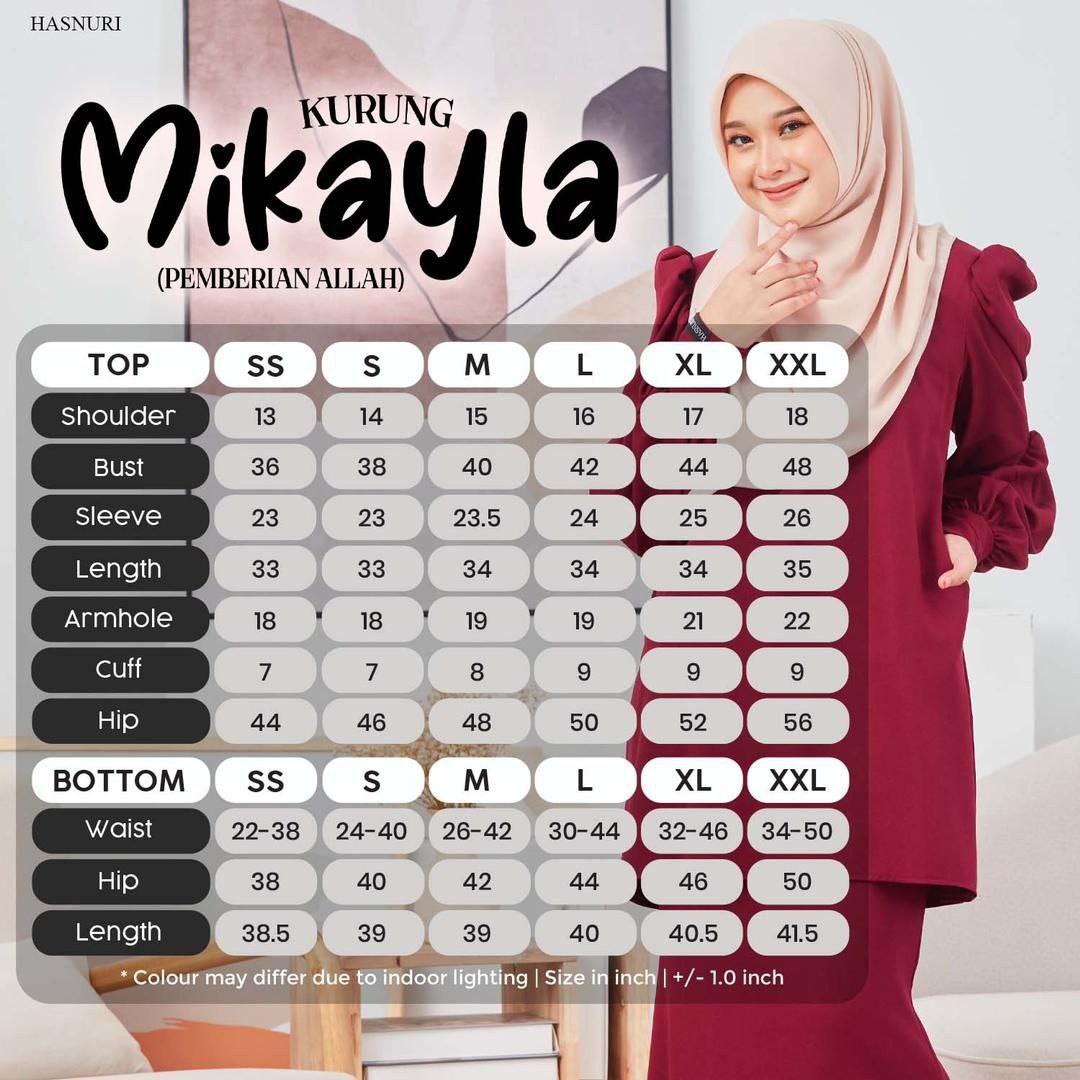 Kurung Mikayla - Maroon