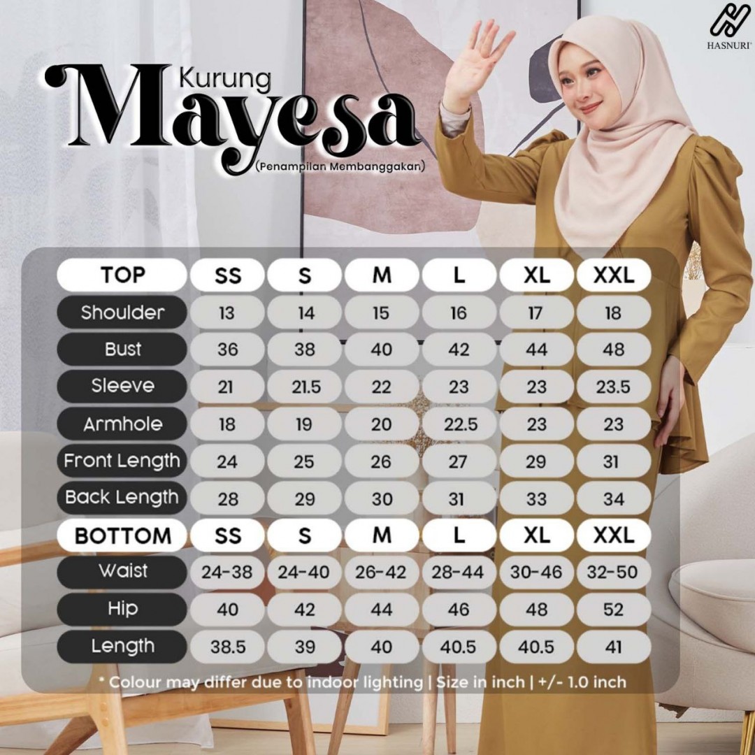 Kurung Mayesa - Gold