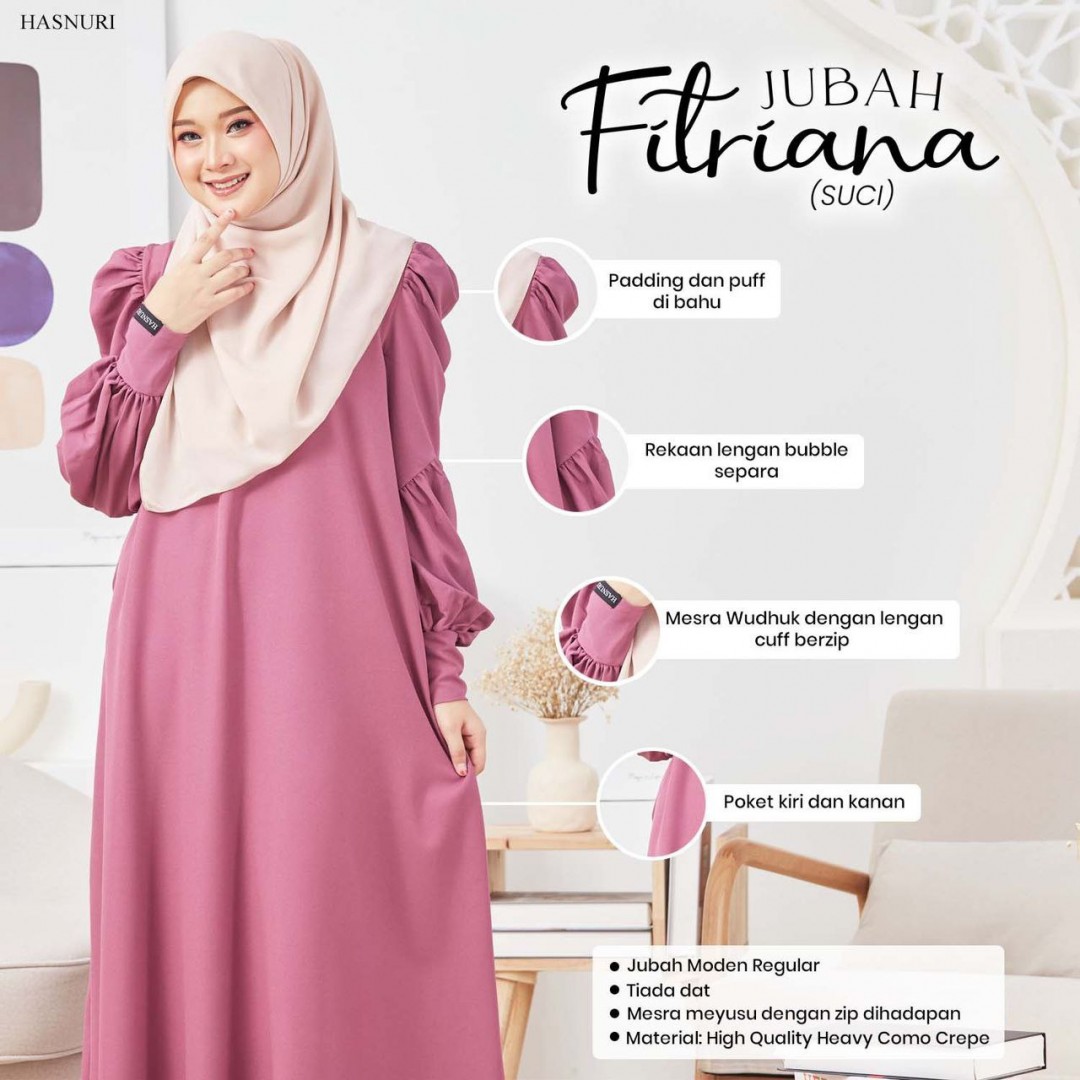 Jubah Fitriana - Ash Grey