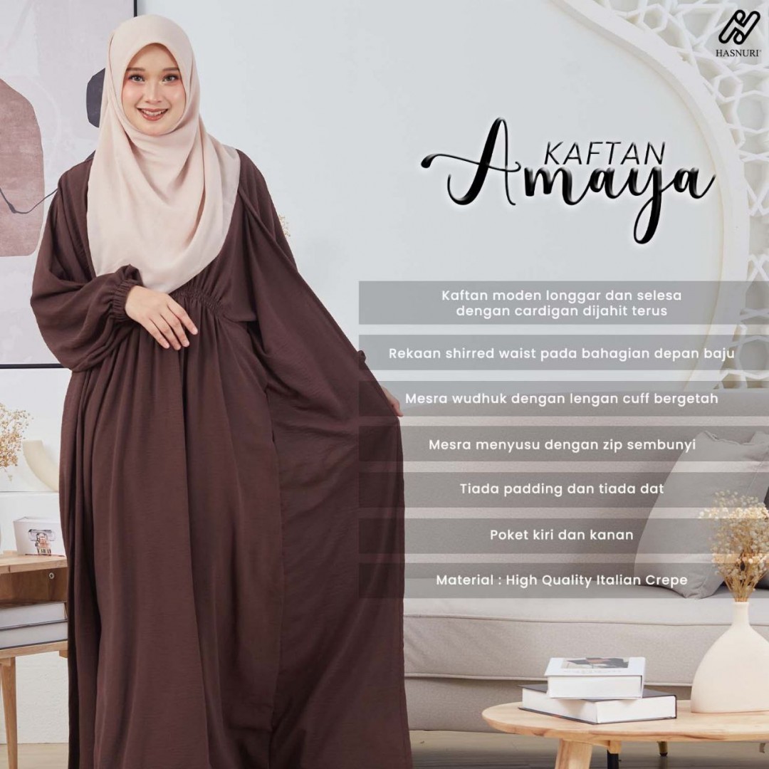 Kaftan Amaya - Dark Belacan