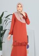 Kurung Bunga Ixora - Dark Orange