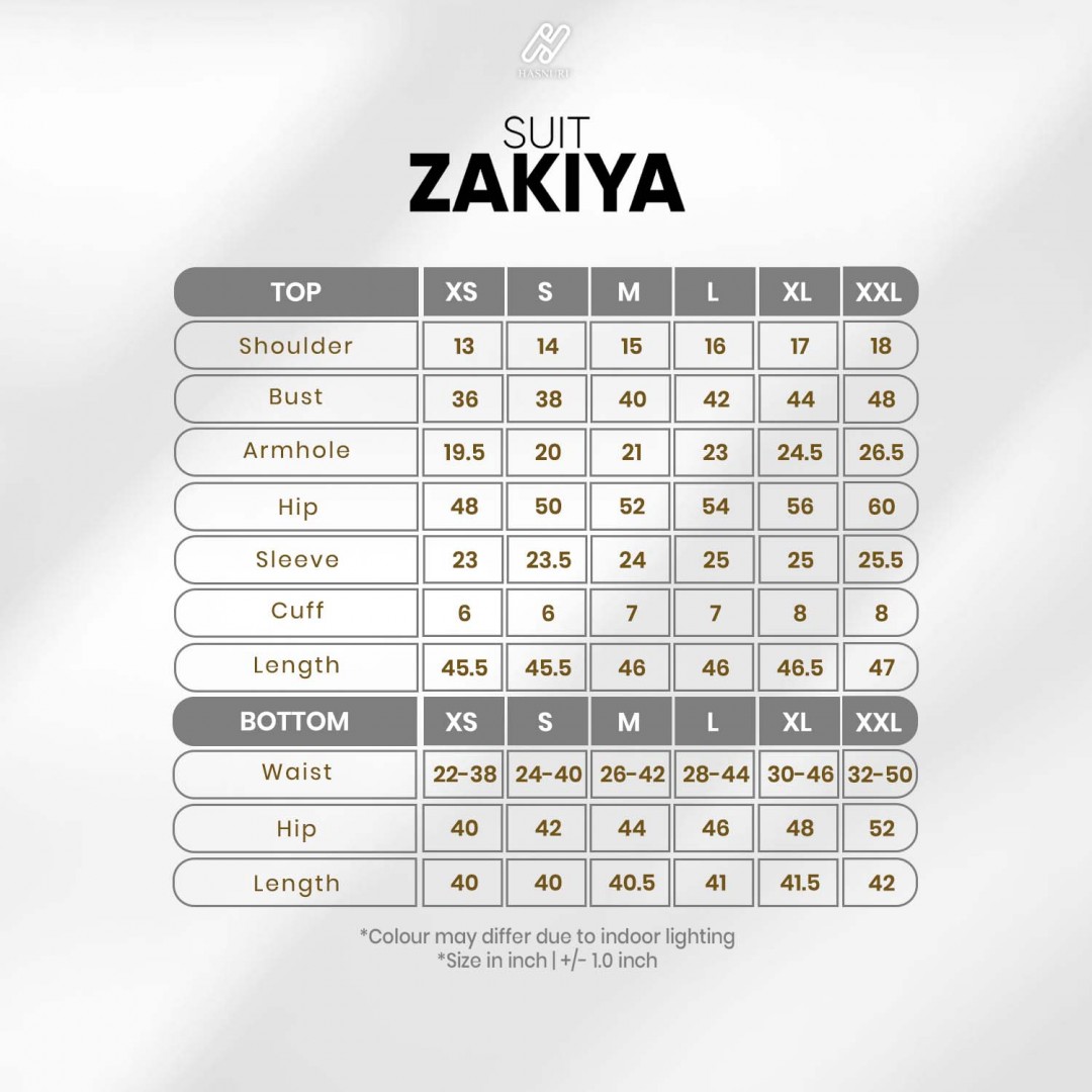 Suit Zakiya - Maroon