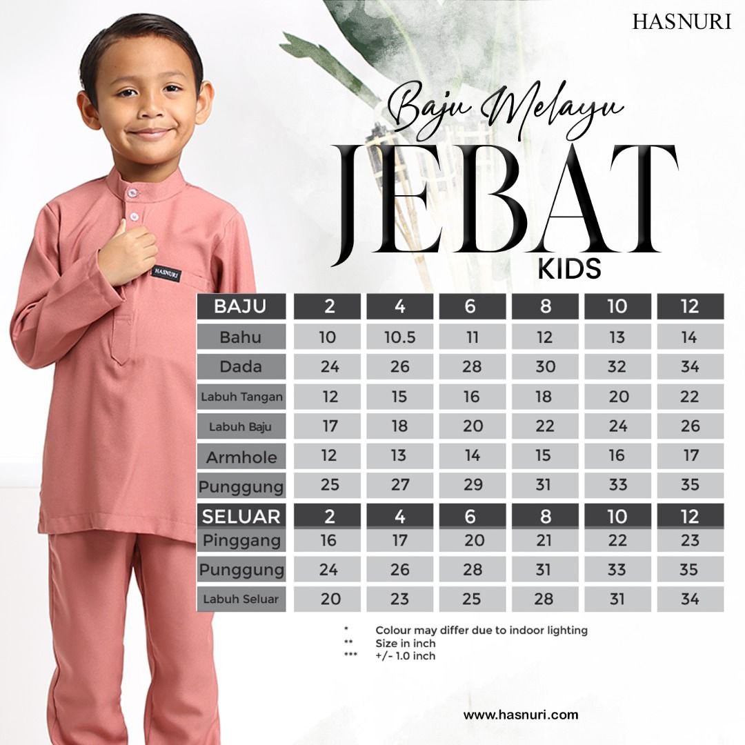 Baju Melayu Jebat Kids - Baby Peach