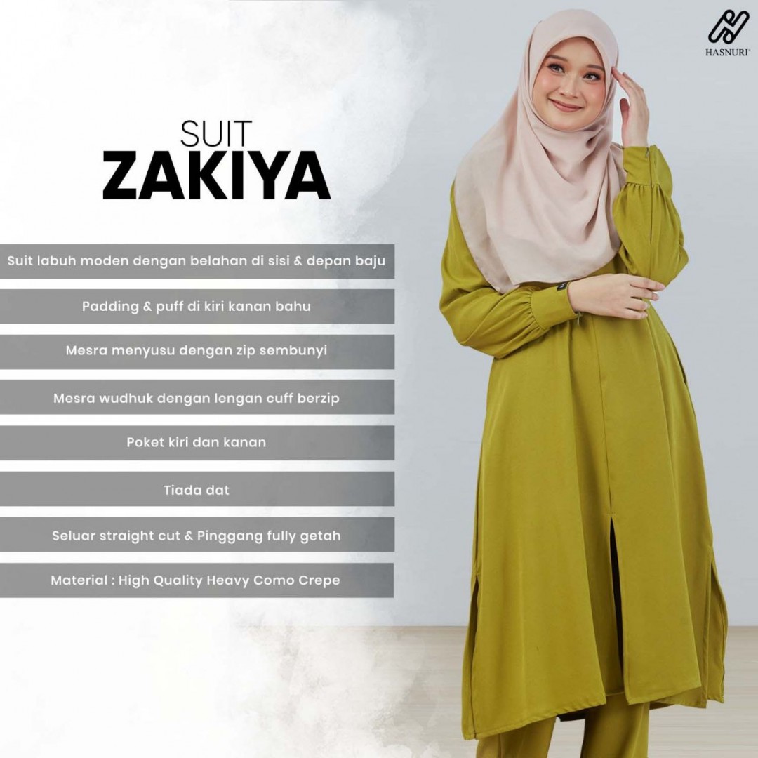 Suit Zakiya - Lemon Green