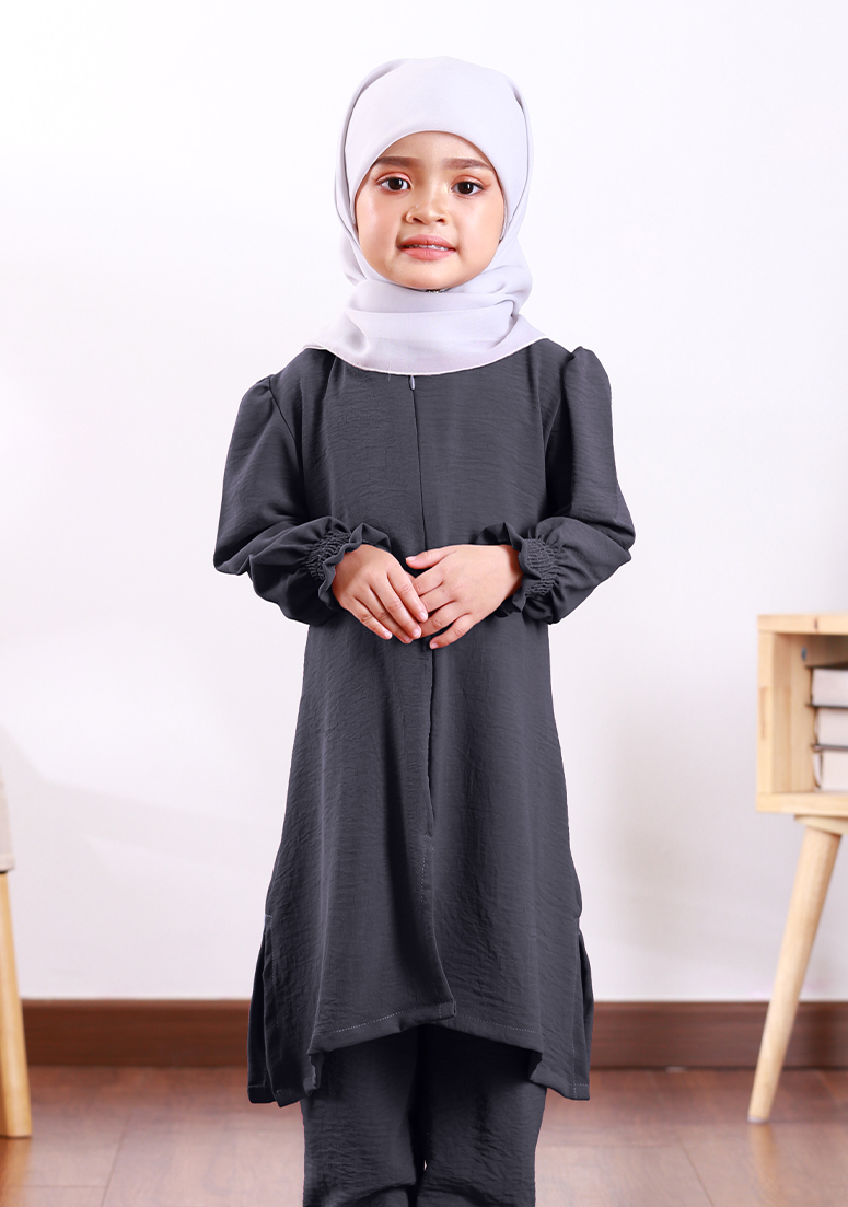 Suit Nur Zakiya Kids - Charcoal