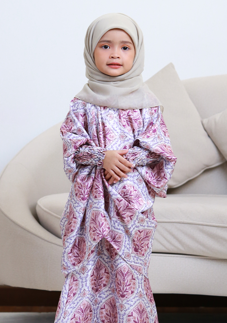 Kurung Wan Naila Kids - Dusty Purple