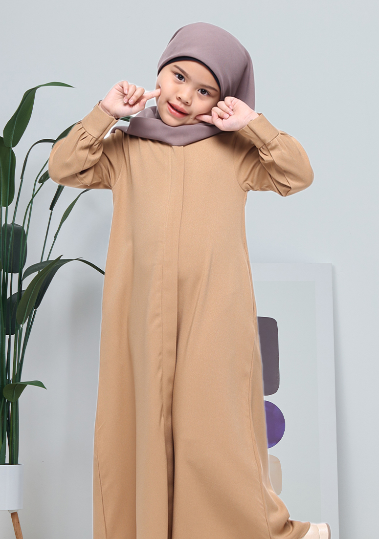 Jubah Habibah Kids - Clay Brown