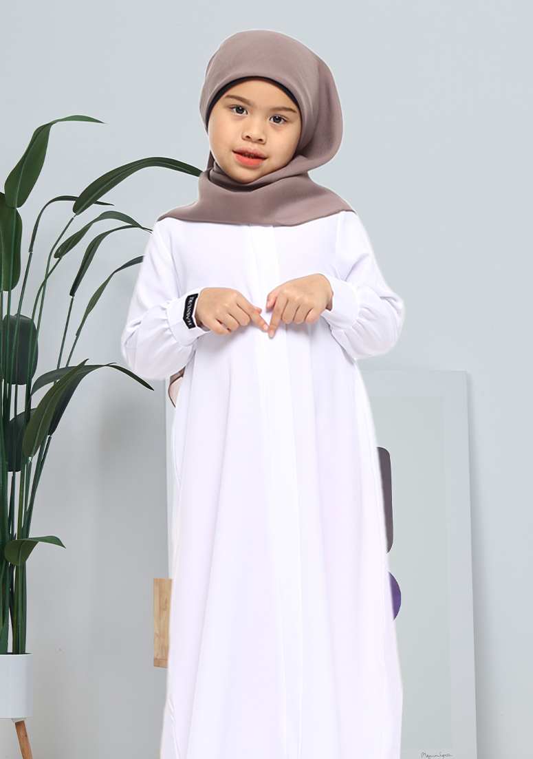 Jubah Habibah Kids - White