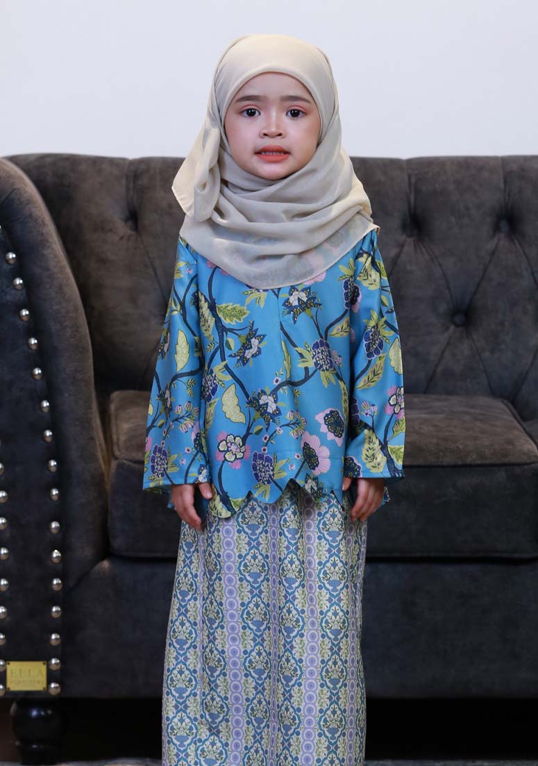 Kurung Dang Tiara Mini Kids - Dusty Blue