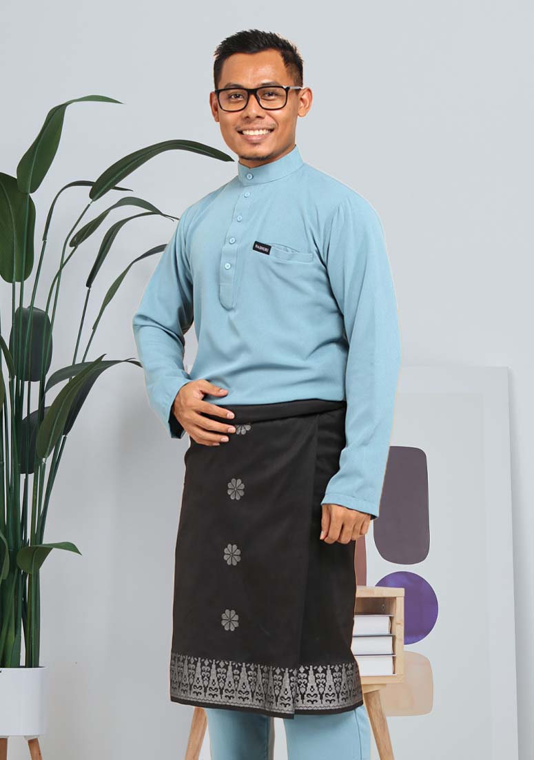 Baju Melayu Hasif - Dusty Blue