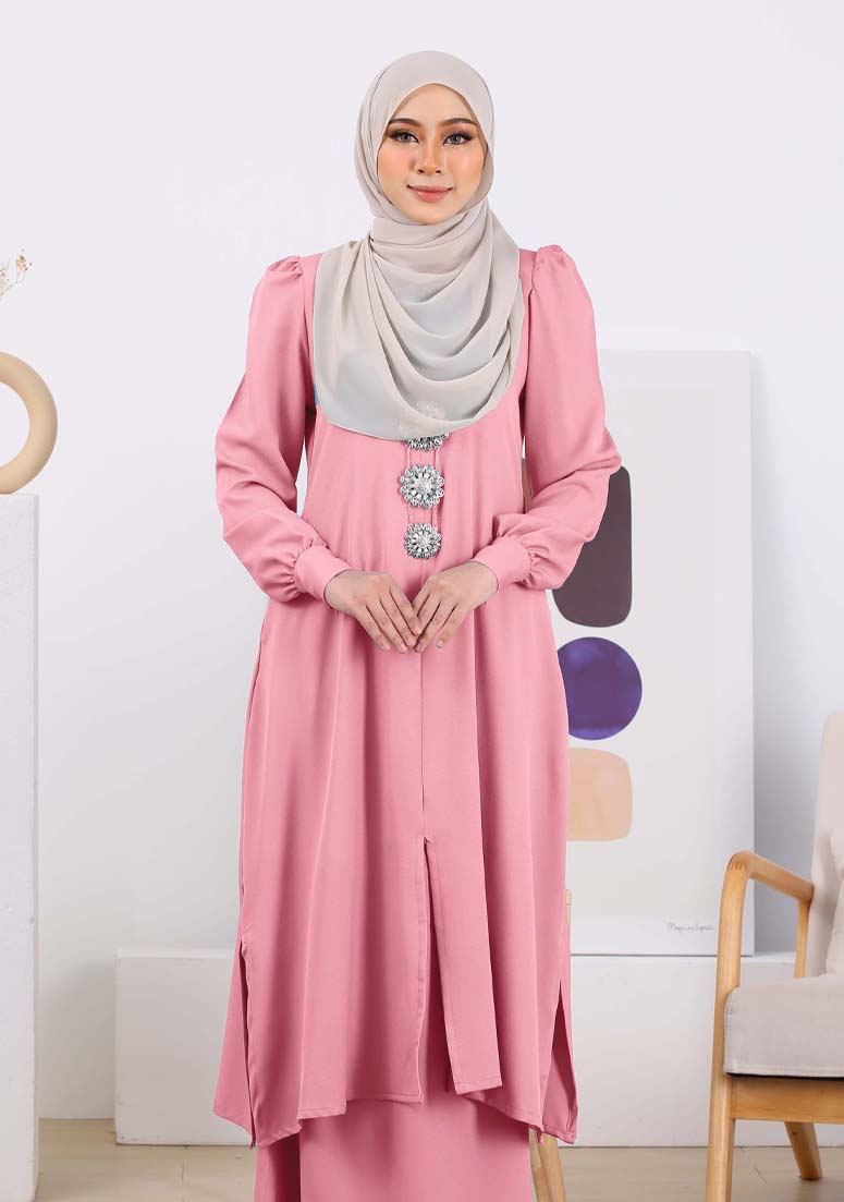 Kurung Nur Zakiya - Sweet Pink