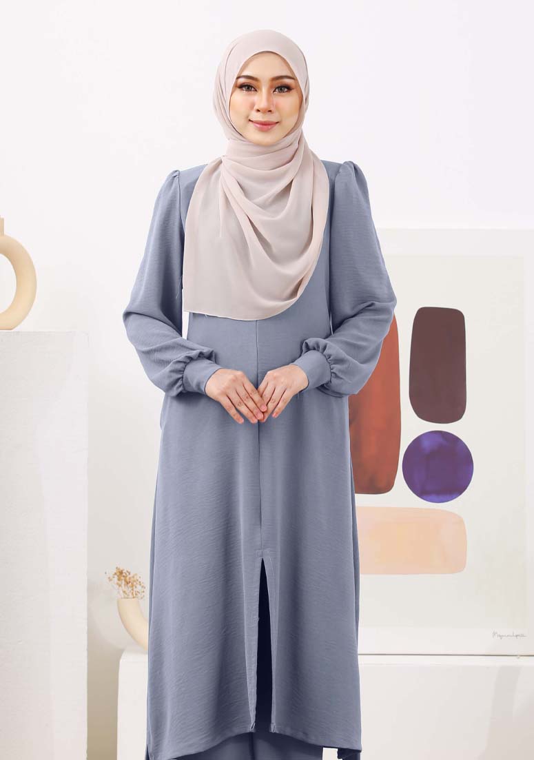 Suit Nur Zakiya - Blue Grey