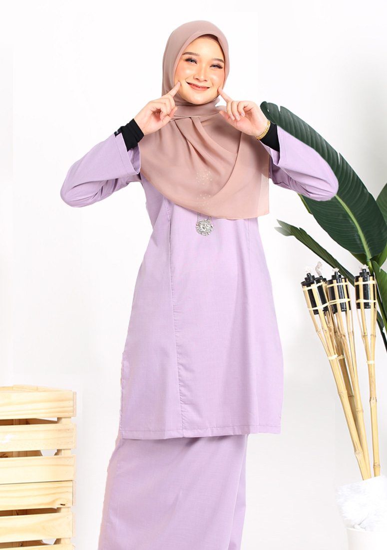 Kurung Hanee - Light Mauve