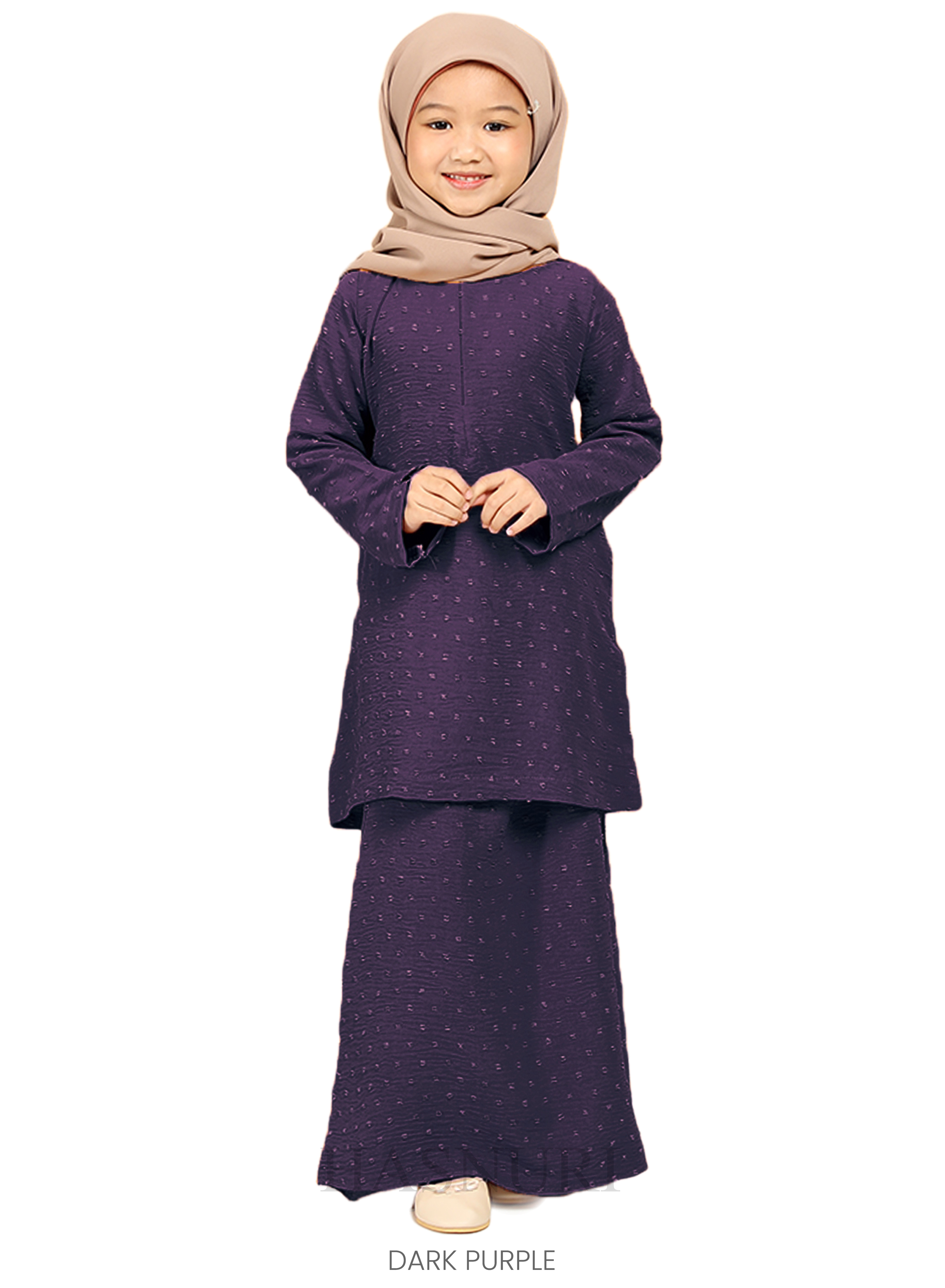 Kurung Misha Kids - Dark Purple