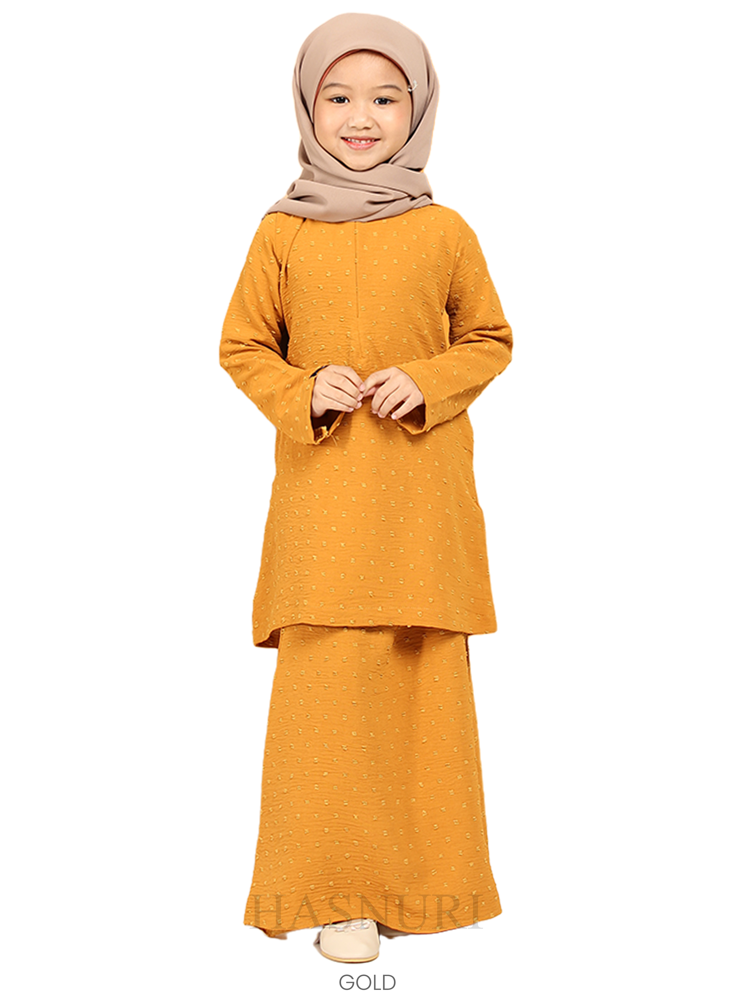 Kurung Misha Kids - Gold