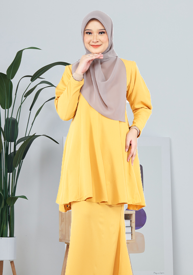 Kurung Raudah - Mustard