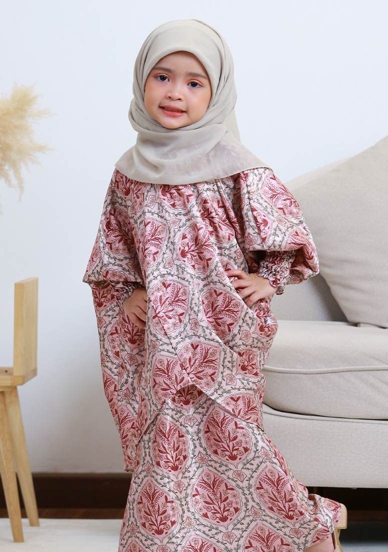 Kurung Wan Naila Kids - Red