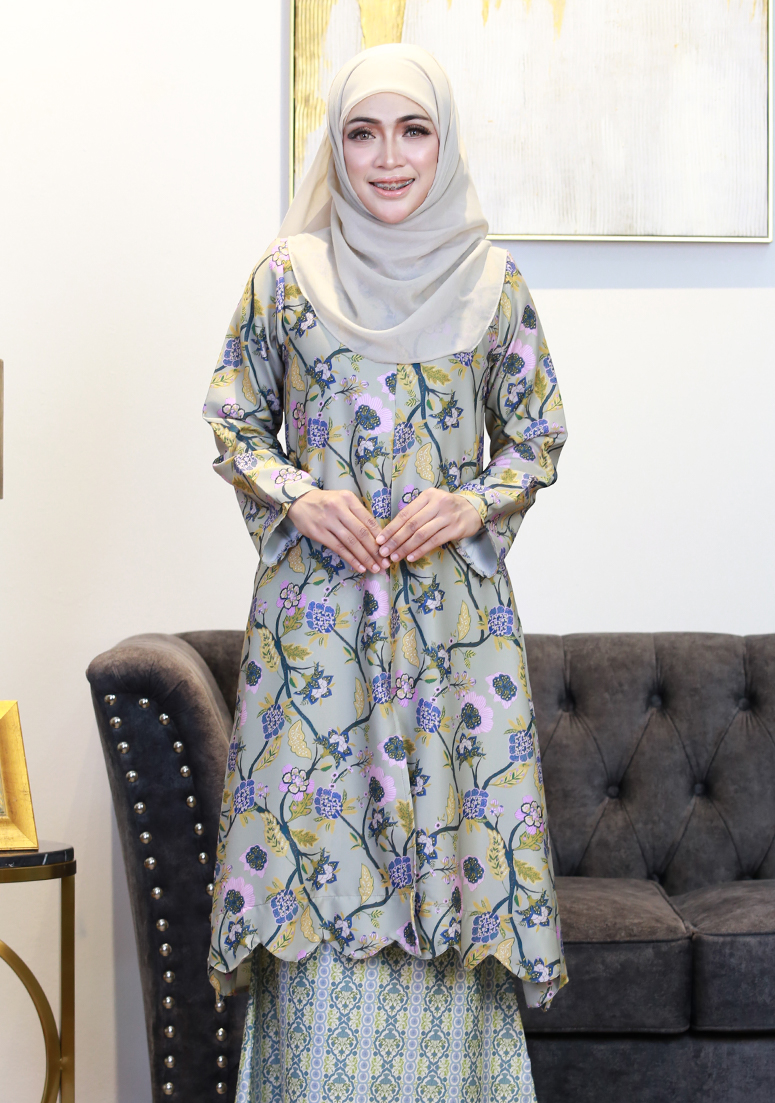 Kurung Dang Tiara - Sage Green