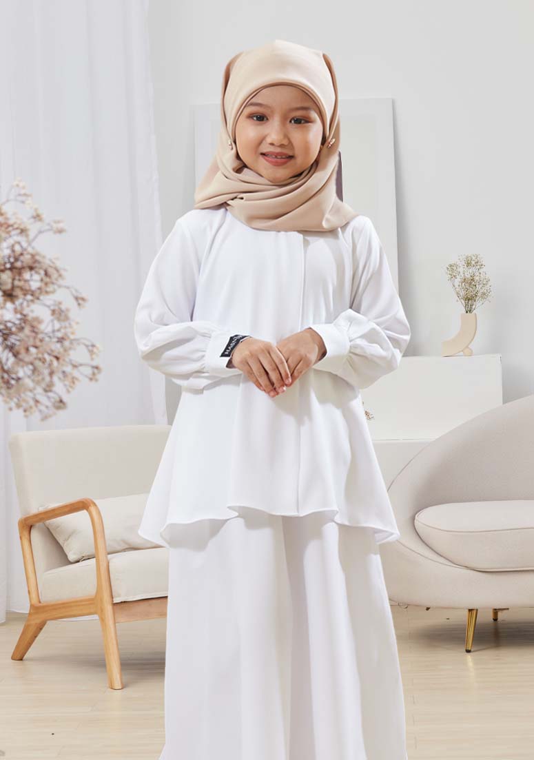 Jubah Balqis Kids - White